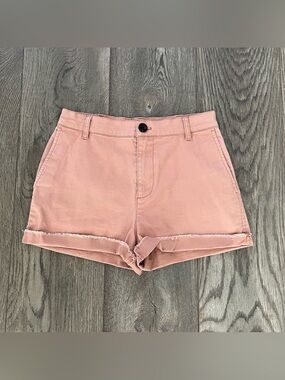 MADEWELL High Rise Twill Shorts Salmon Size 25